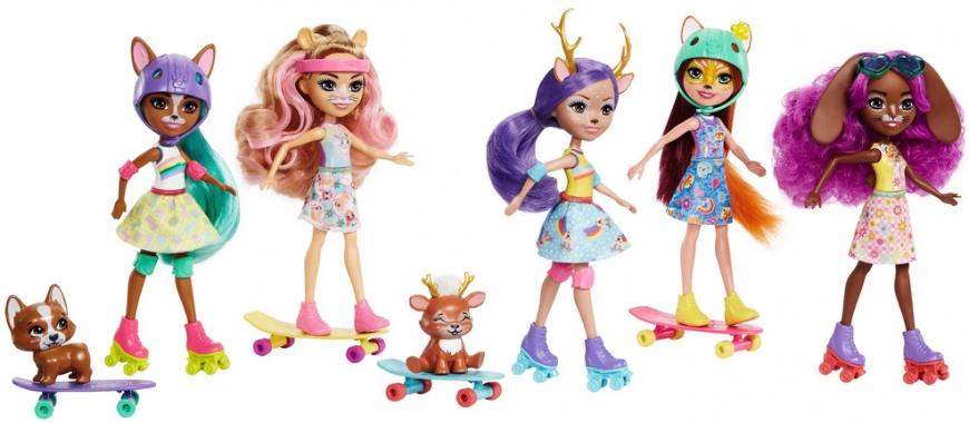 Enchantimals City Tails - Skating Friends Dolls