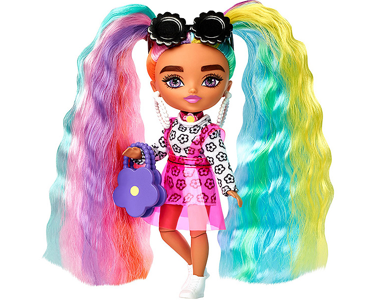 Barbie Extra Minis Daisy Rainbow Pigtails doll (HHF82)