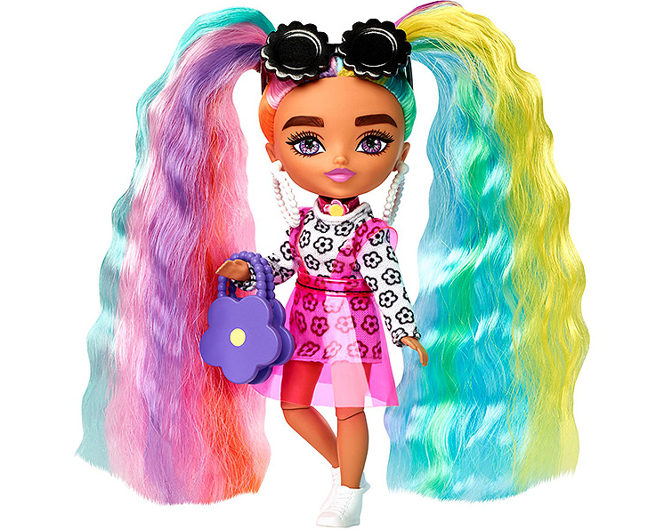 Barbie Extra Minis Daisy Rainbow Pigtails doll (HHF82)