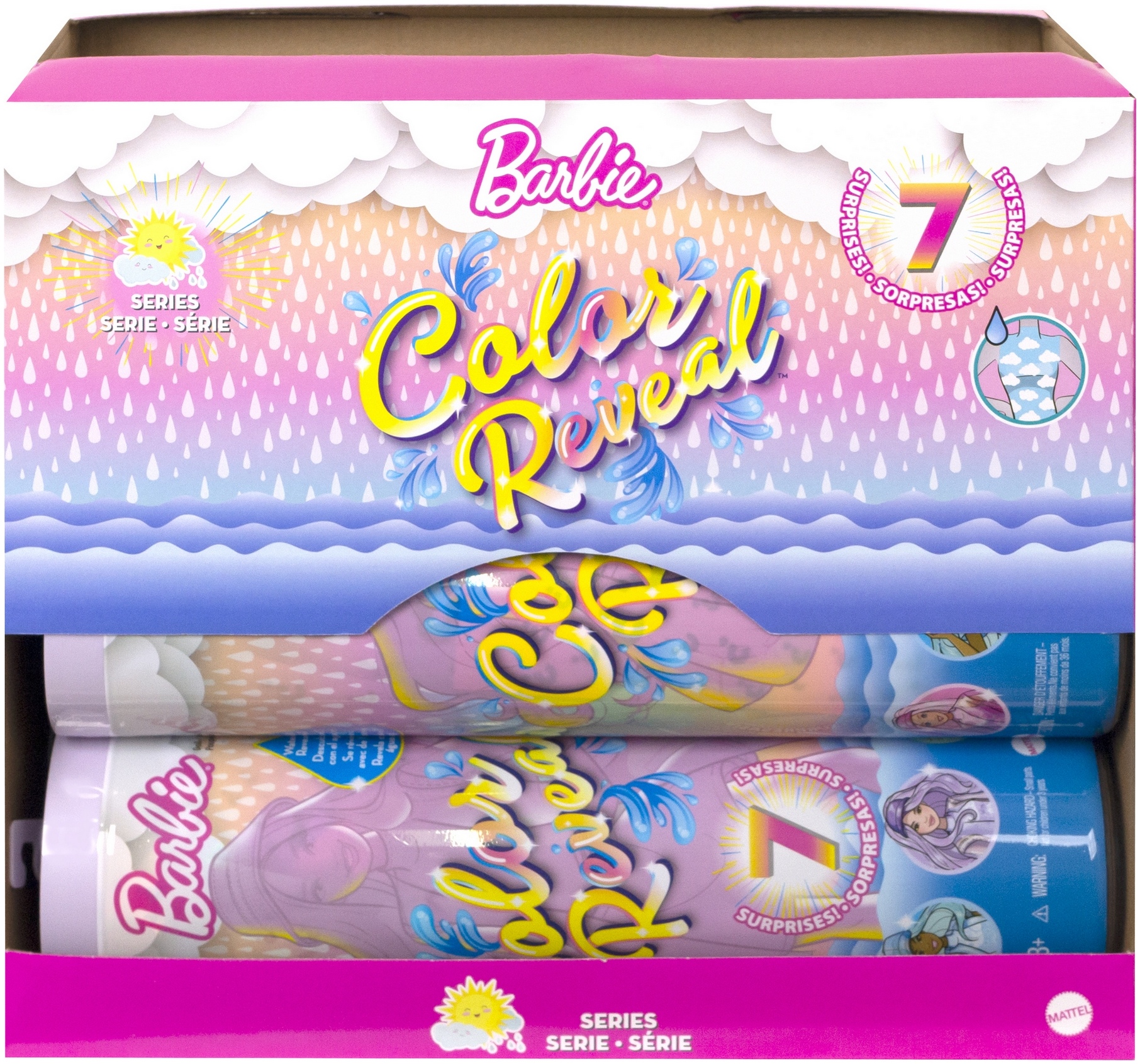 Barbie Color Reveal in rain jackets - Sunshine and Sprinkles 2022 