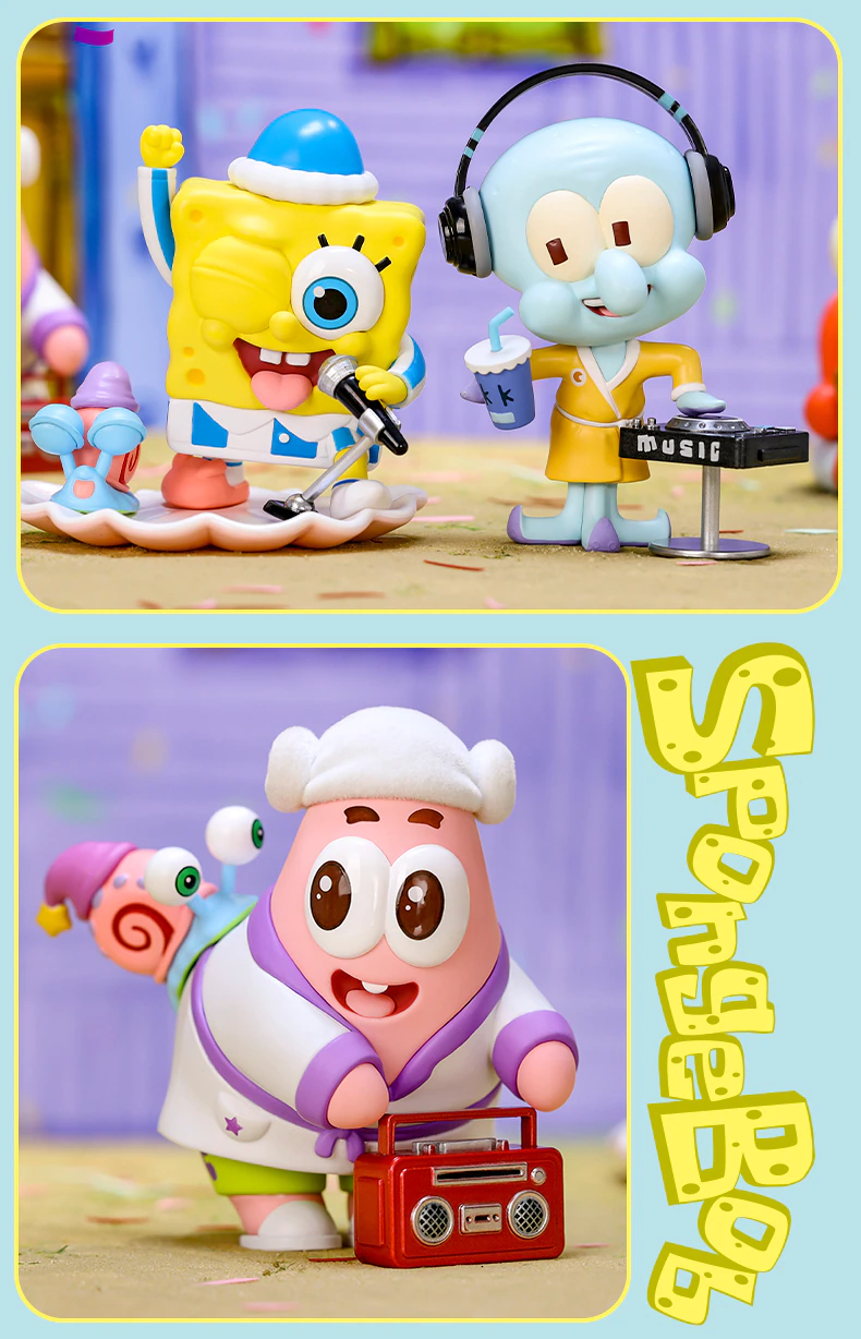 Pop Mart SpongeBob: Pajamas Party figures
