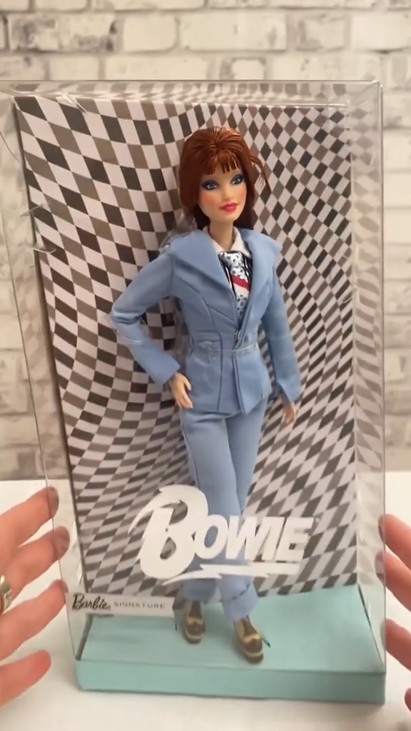 Barbie David Bowie Signature doll 2022 in light blue costume from Life on Mars