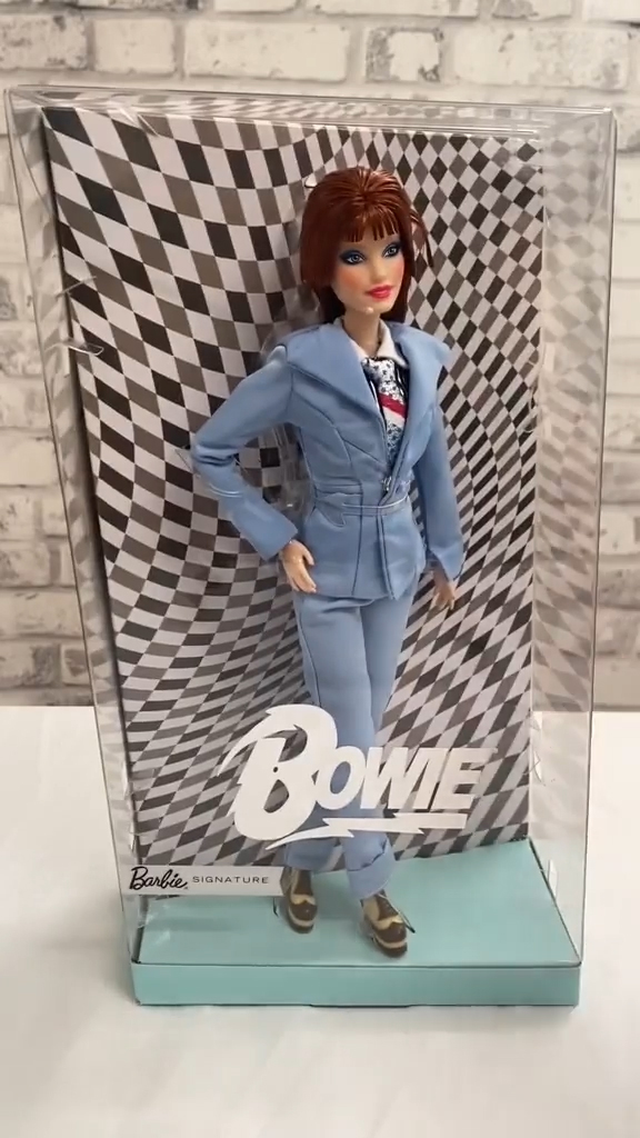 Barbie David Bowie Signature doll 2022 in light blue costume from Life on Mars