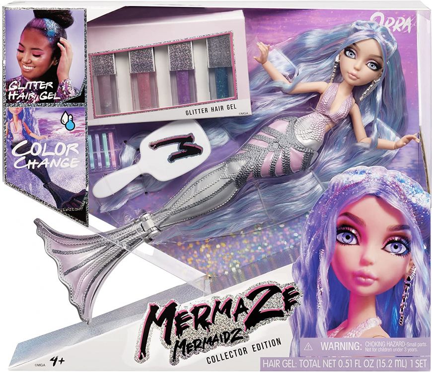 Mermaze Mermaidz deluxe color change Orra doll with Glitter Hair Gel - collector edition