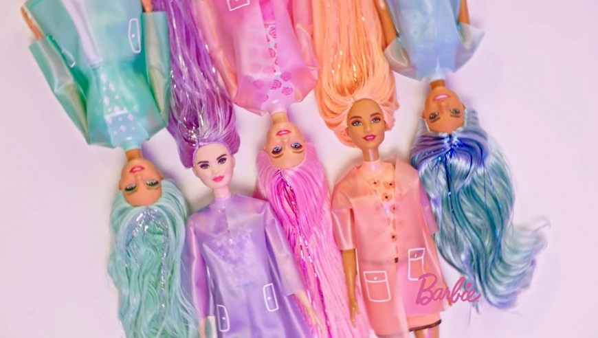 Barbie Color Reveal in rain jackets - Sunshine and Sprinkles 2
