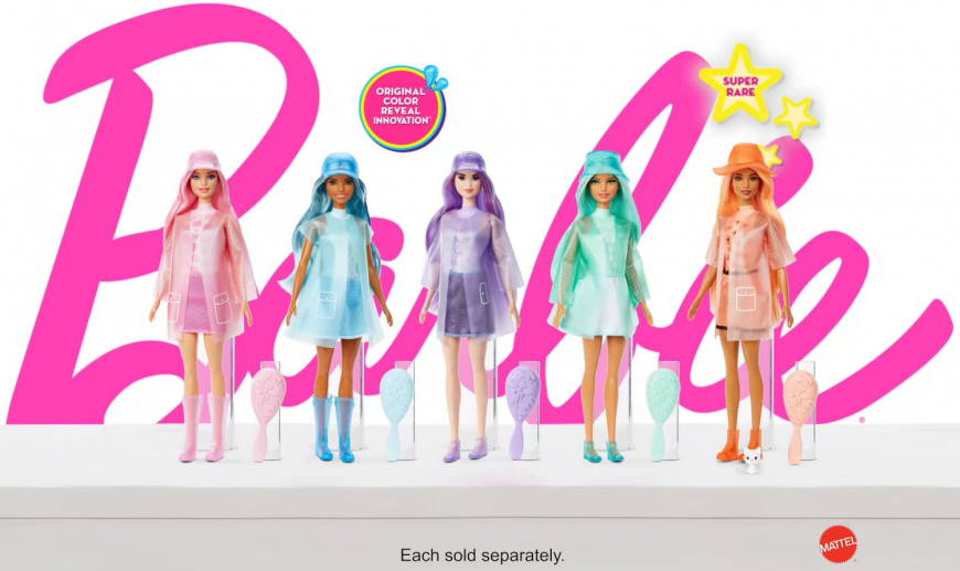 Barbie Color Reveal in rain jackets - Sunshine and Sprinkles 2