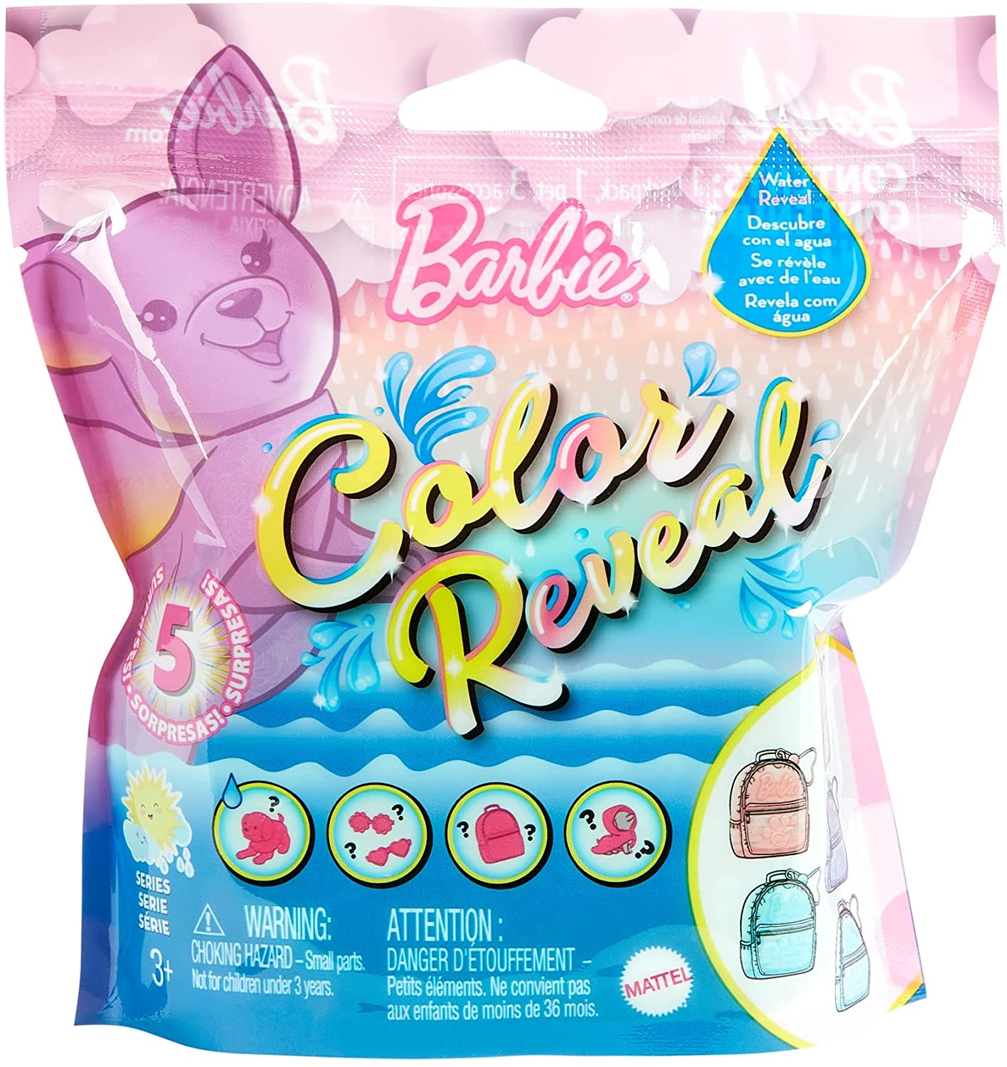 Barbie Color Reveal in rain jackets - Sunshine and Sprinkles 2022 