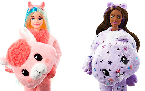 Barbie Cutie Reveal Series 2 dolls: Bear, Llama, Unicorn and Sloth