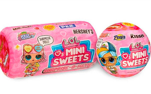 LOL Surprise Mini Sweets dolls: fashions in style of famouse candies Kisses, Peps, Hershey's, PEZ, Chupa Chups and more