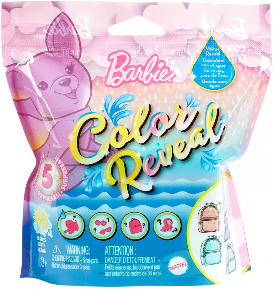 Barbie Color Reveal Pets in rain jackets - Sunshine and Sprinkles 2022