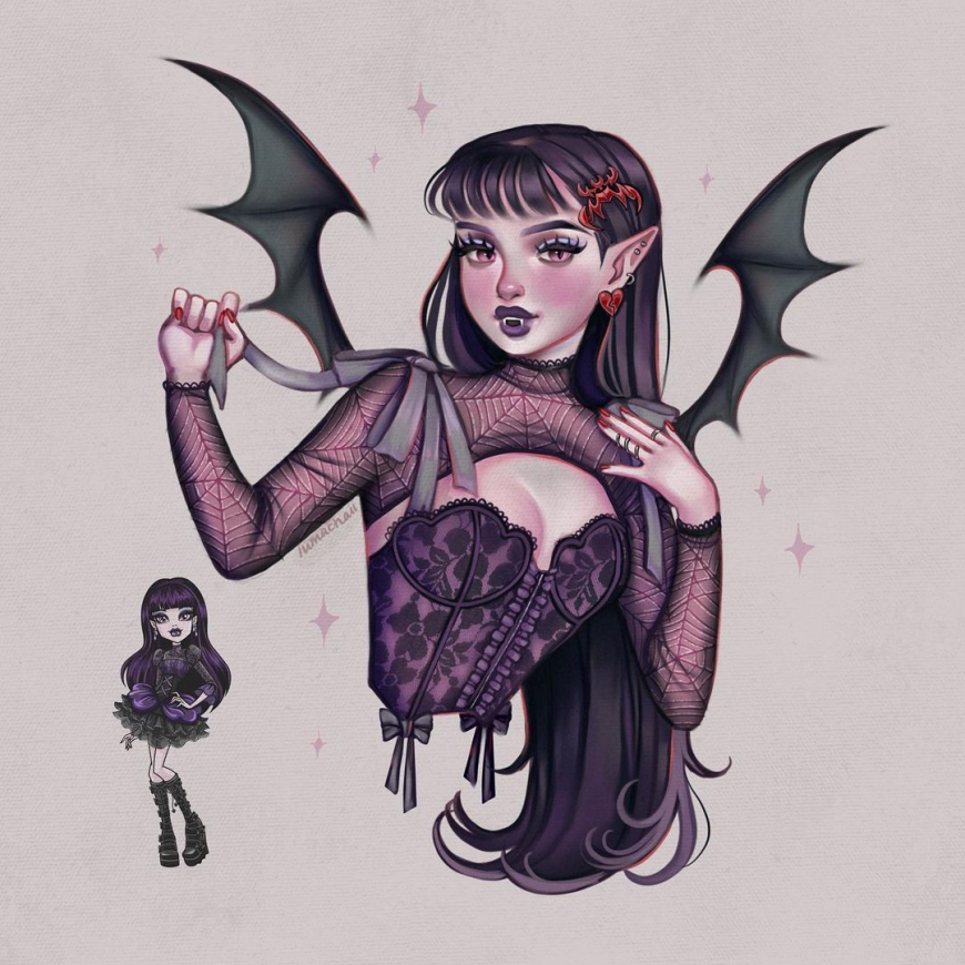 Monster High cute fanart: creepy corsets series from L u m a