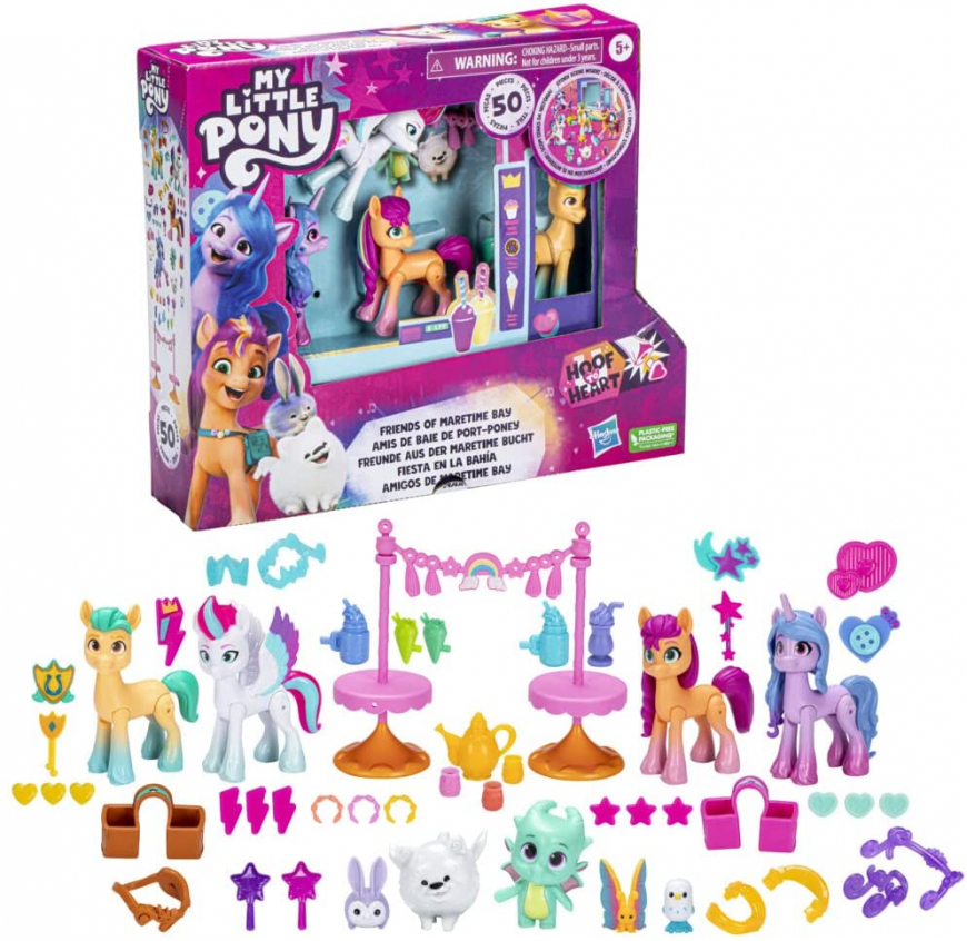 My Little Pony friends of Maretime Bay playset with Sparky Sparkeroni dragon