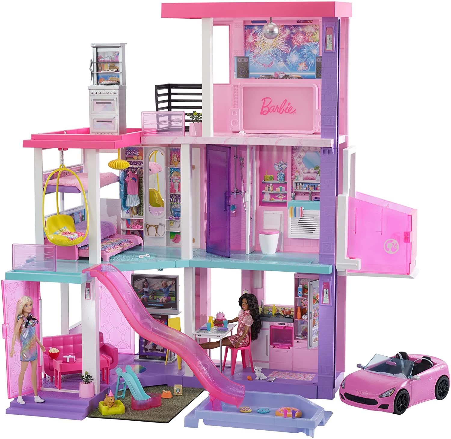 missil åndelig tyk Barbie 60th Celebration Dreamhouse house with 2 exclusive dolls -  YouLoveIt.com