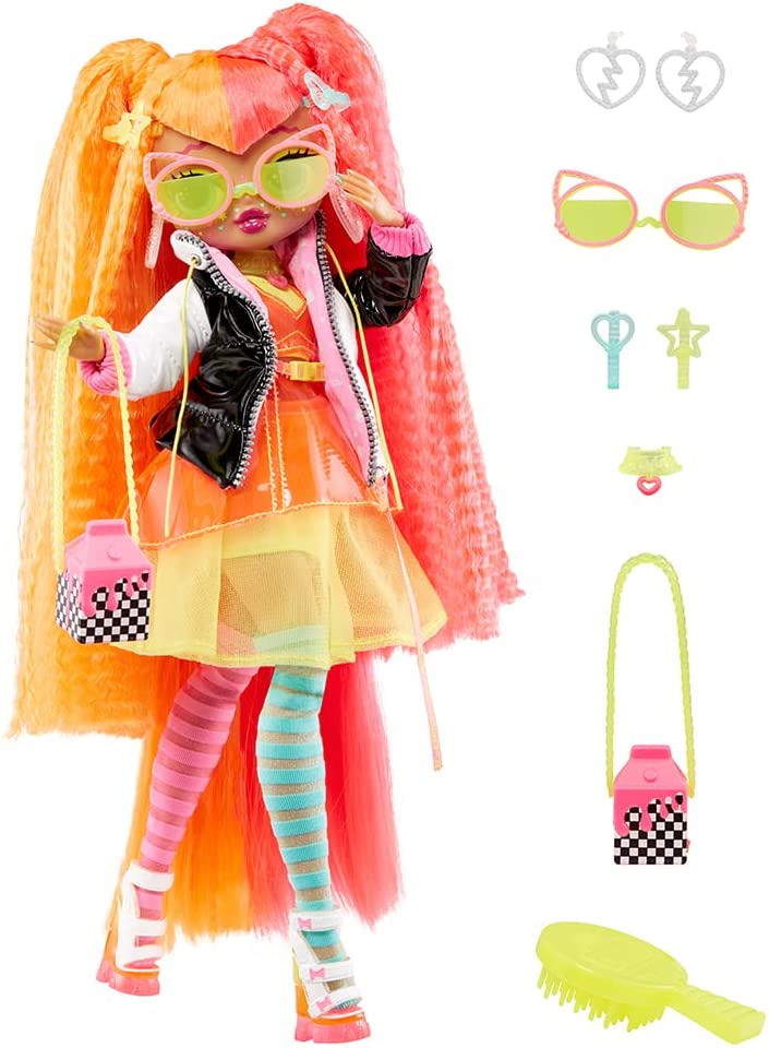 LOL OMG Fierce Neonlicious doll stock images