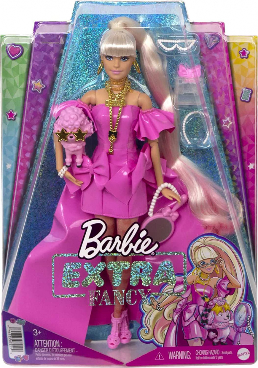 Barbie Extra Fancy doll in Pink Dress HHN12