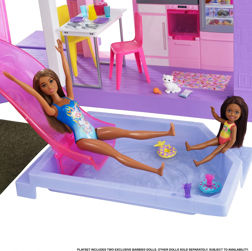 Barbie 60th Celebration Dreamhouse house with 2 exclusive dolls