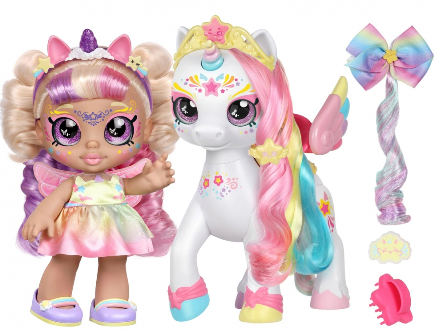 Kindi Kids Dress Up Magic Secret Saddle Unicorn Mystabella Doll And Rainbow Star