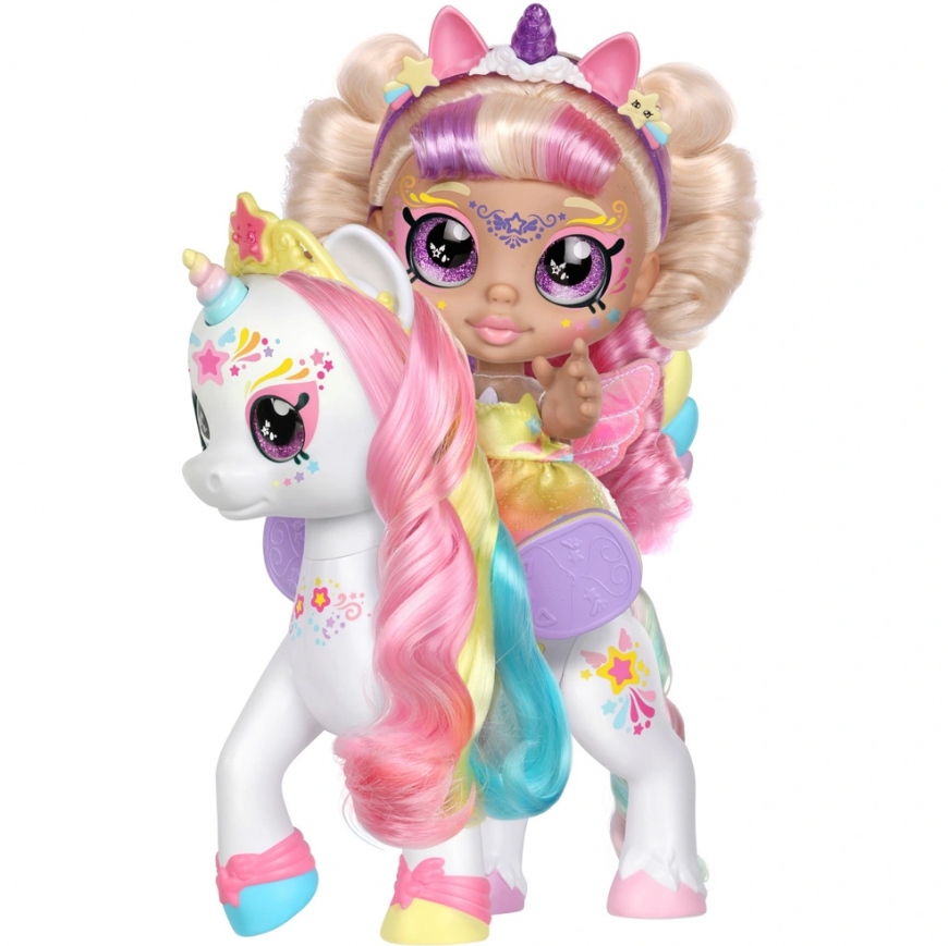 Kindi Kids Dress Up Magic Secret Saddle Unicorn Mystabella Doll And Rainbow Star