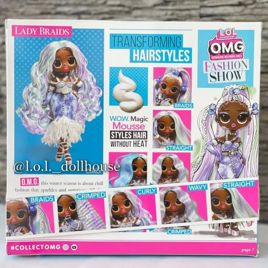 LOL OMG Hair Edition Lady Braids doll