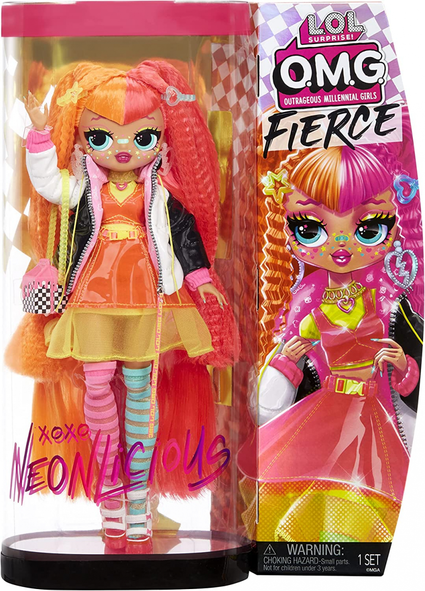 LOL OMG Fierce Neonlicious doll stock images