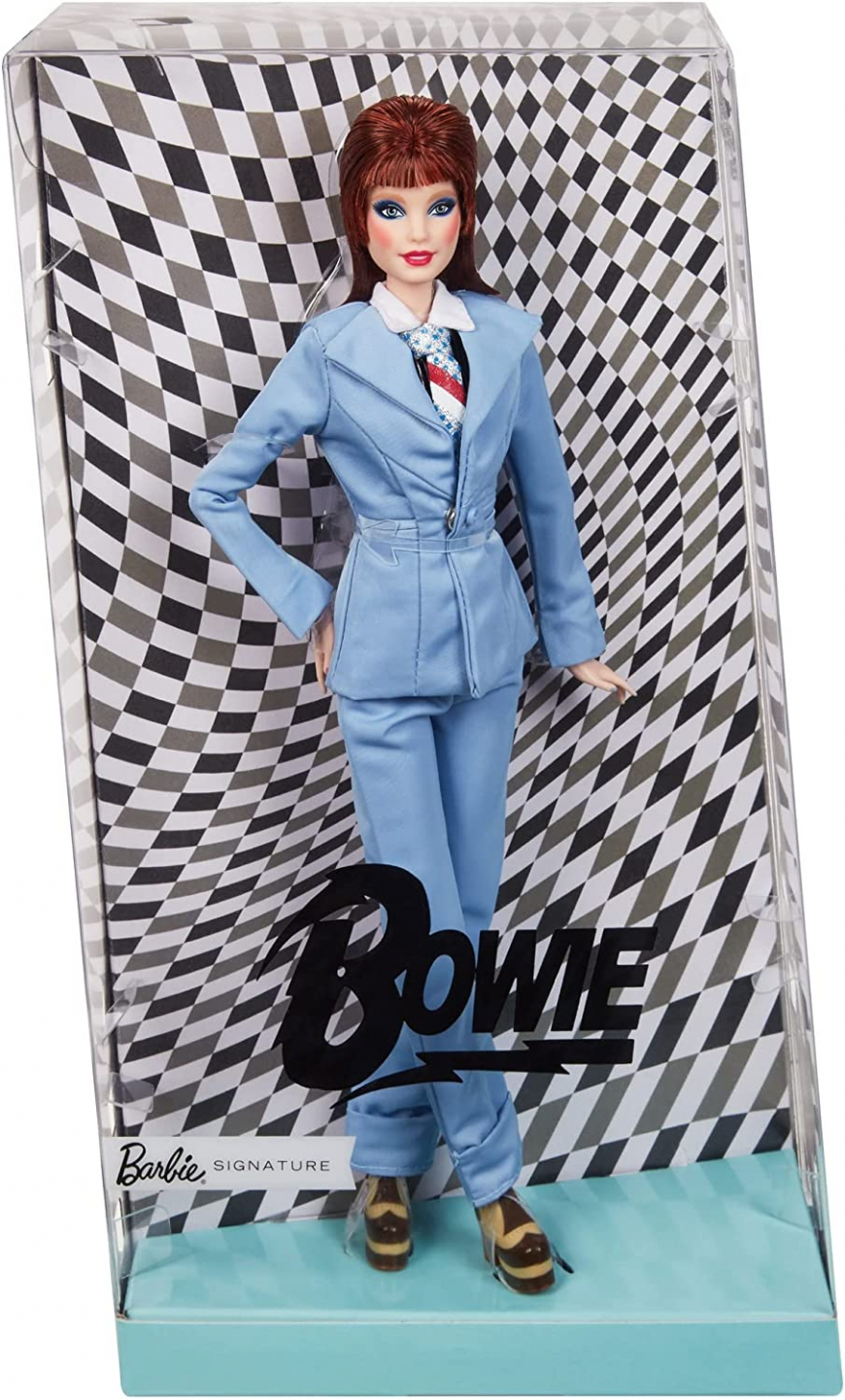 Barbie David Bowie collector doll 2022 in light blue costume from Life on Mars