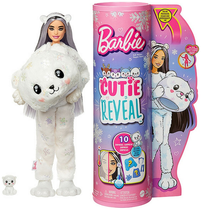 Barbie Cutie Reveal Winter Sparkle Polar Bear doll