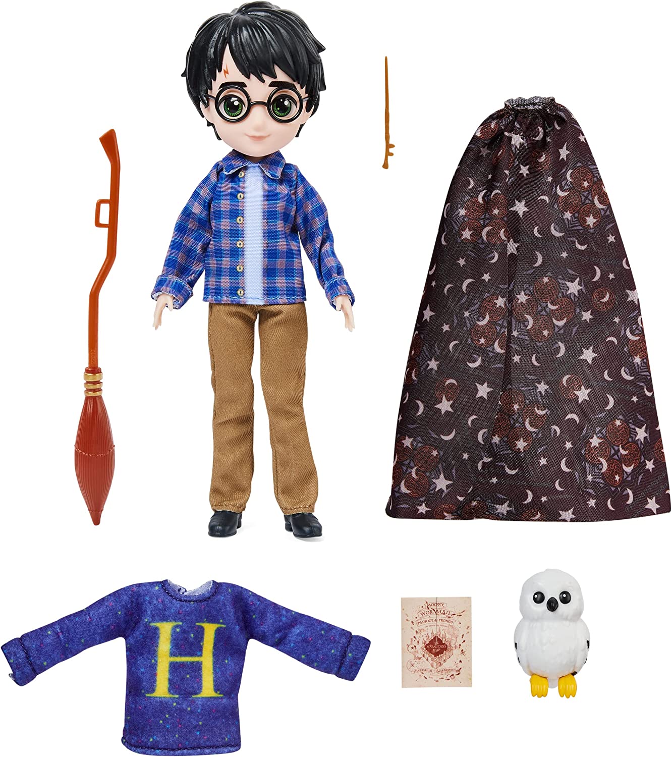 Wizarding World Harry Potter, 8-inch Harry Potter Doll Gift Set with  Invisibility Cloak and 5 Doll Accessories, Kids Toys for Ages 6 and up