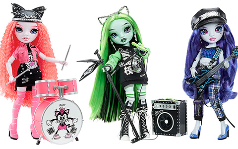 Rainbow High Rainbow Vision dolls: new music theme collection 2022 Rainbow Divas, Neon Shadow and The Royal 3