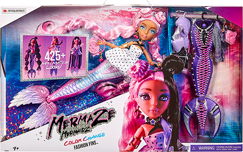 New Mermaze Mermaidz color change fashion fins doll Morra with a detachable tail