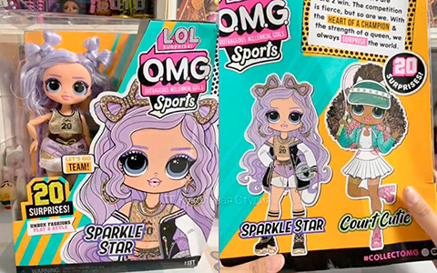 LOL OMG Sports series 3 dolls:  Sparkle Star and Court Cutie