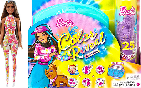 Barbie Color Reveal in rain jackets - Sunshine and Sprinkles 2022 