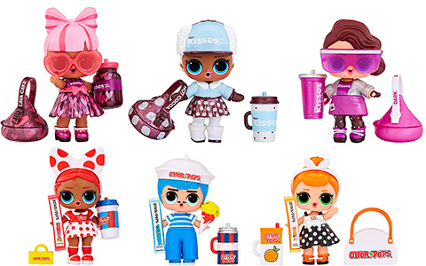 LOL Surprise Loves Mini Sweets dolls: in style of famous candies Kisses, Peps, Hershey's, PEZ, Chupa Chups and more