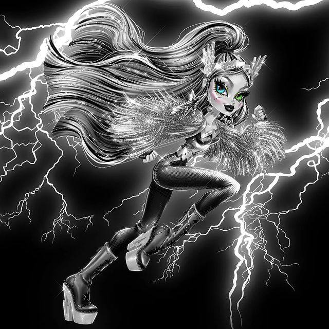 Monster High Collector Fankie Stain Voltageous Comic Con 2022 pictures art illustration