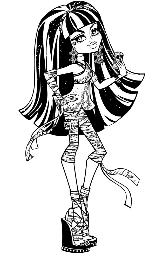 Monster High coloring pages and official promo images