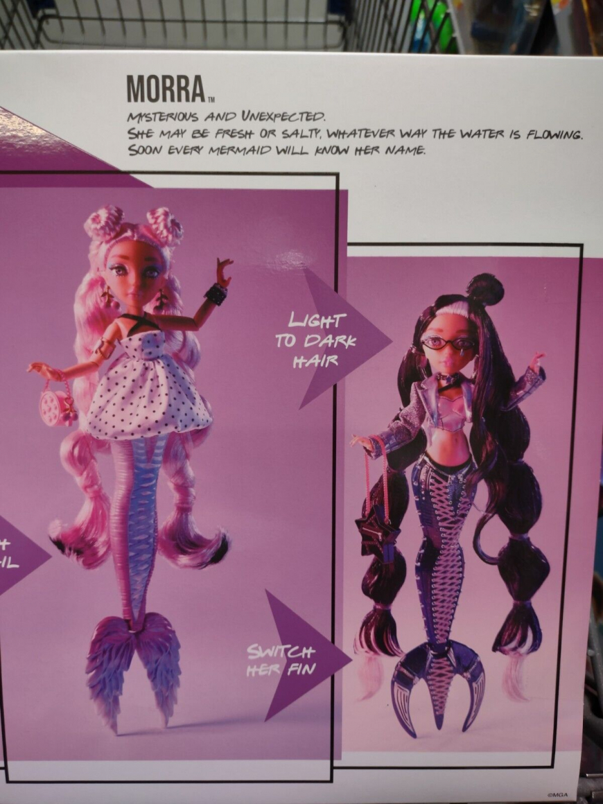 New Mermaze Mermaidz color change fashion fins doll Morra with a detachable tail