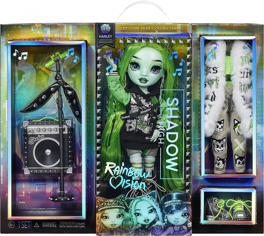 Rainbow Vision Shadow High Rainbow Vision Neon Shadow - Harley Limestone (Neon Green) doll