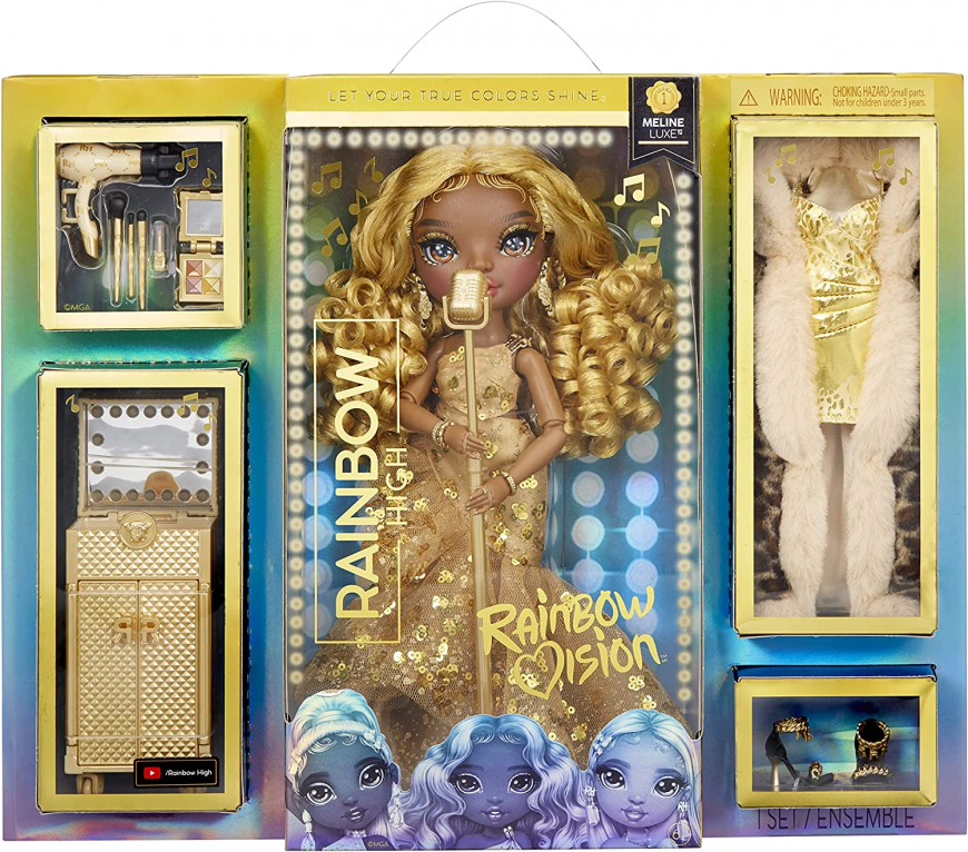 Rainbow Vision Rainbow High Rainbow Divas  - Meline Luxe (Gold Yellow) doll