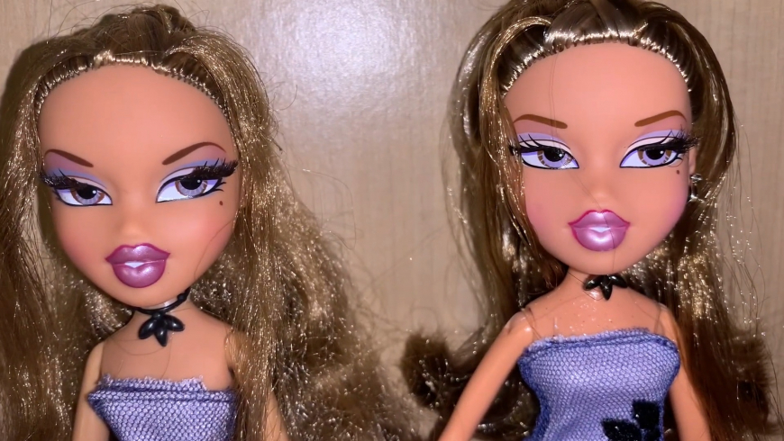 Comparison of the original Bratz Girls Nite Out and repro dolls