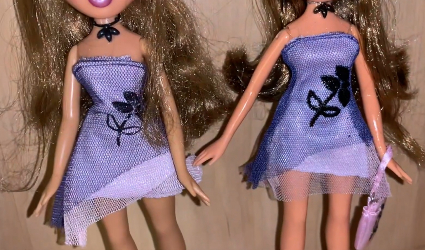 Comparison of the original Bratz Girls Nite Out and repro dolls