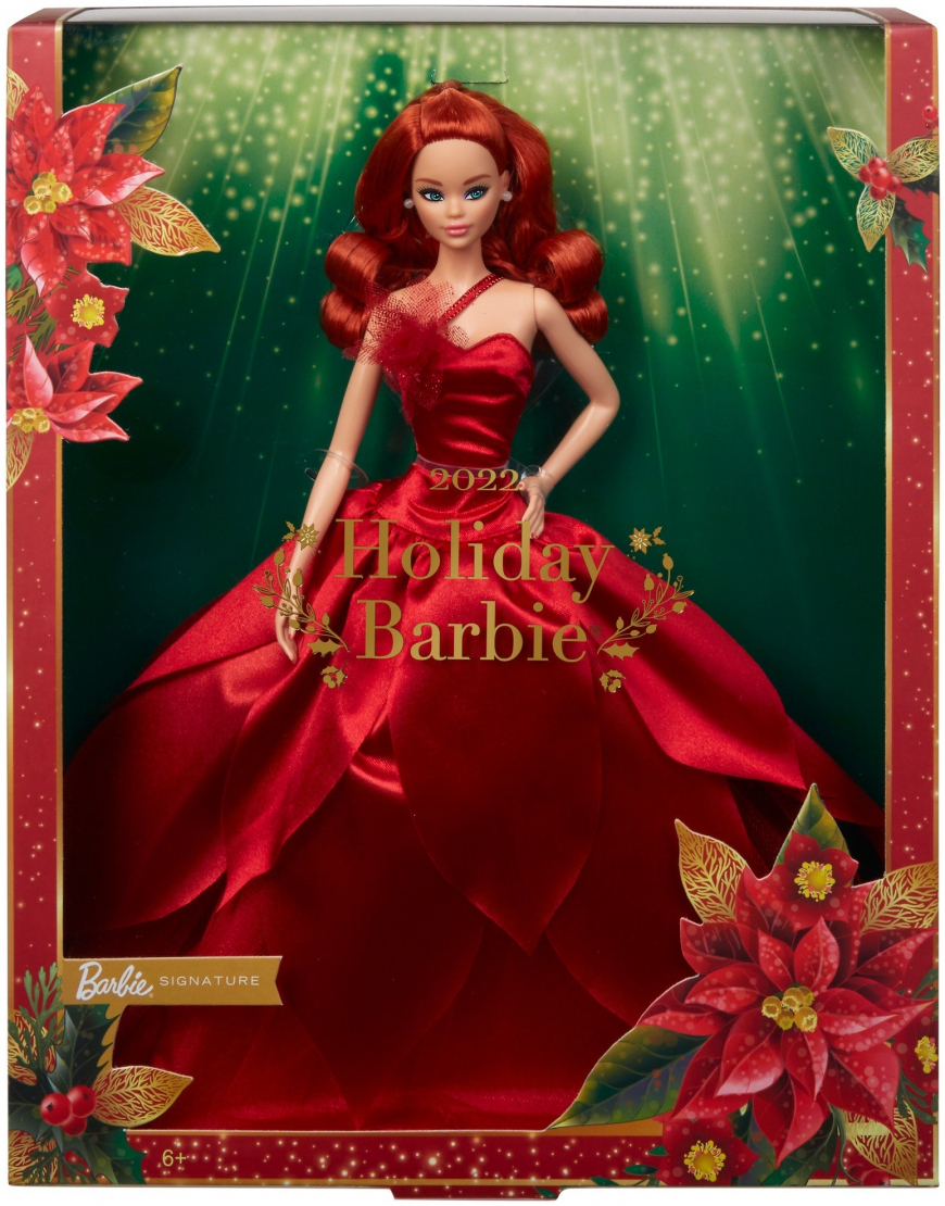 walmart exclusive barbie holiday 2022 doll