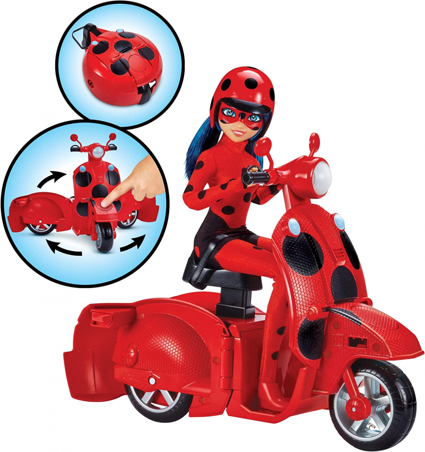 Switch N Go Scooter with Exclusive 10.5” Ladybug Lucky Charms Fashion Doll