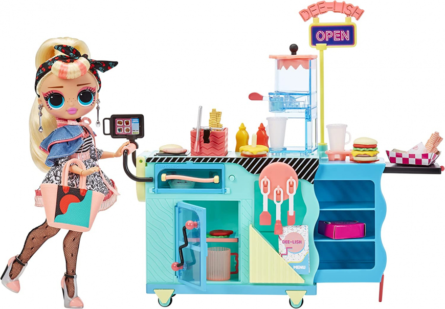 LOL OMG To-Go Diner playset with doll Miss Sundae