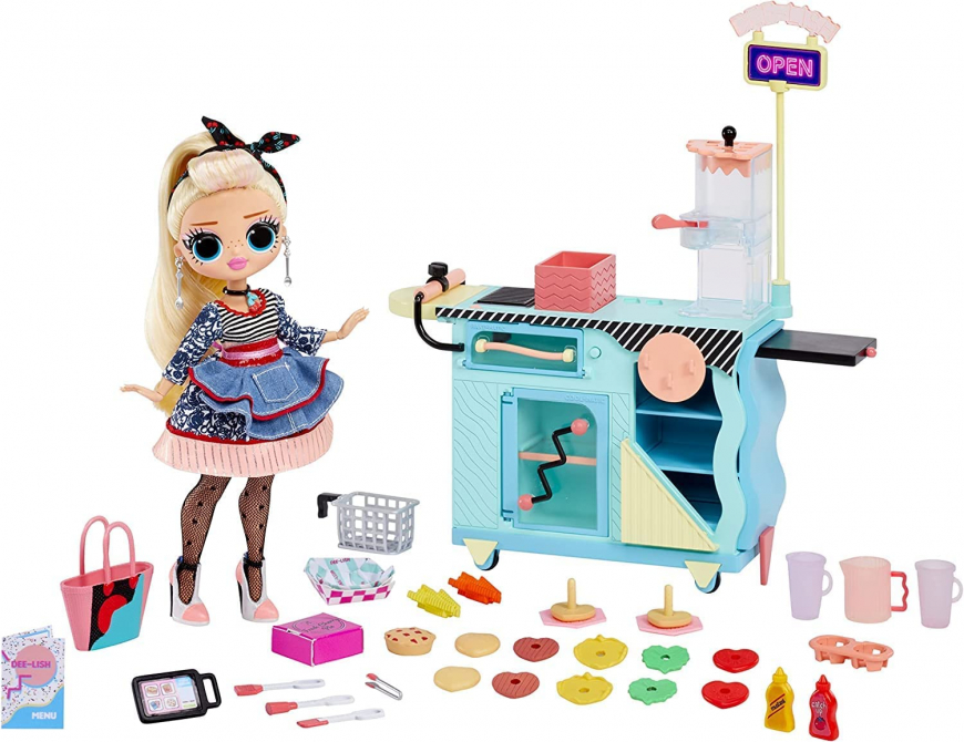 LOL OMG To-Go Diner playset with doll Miss Sundae