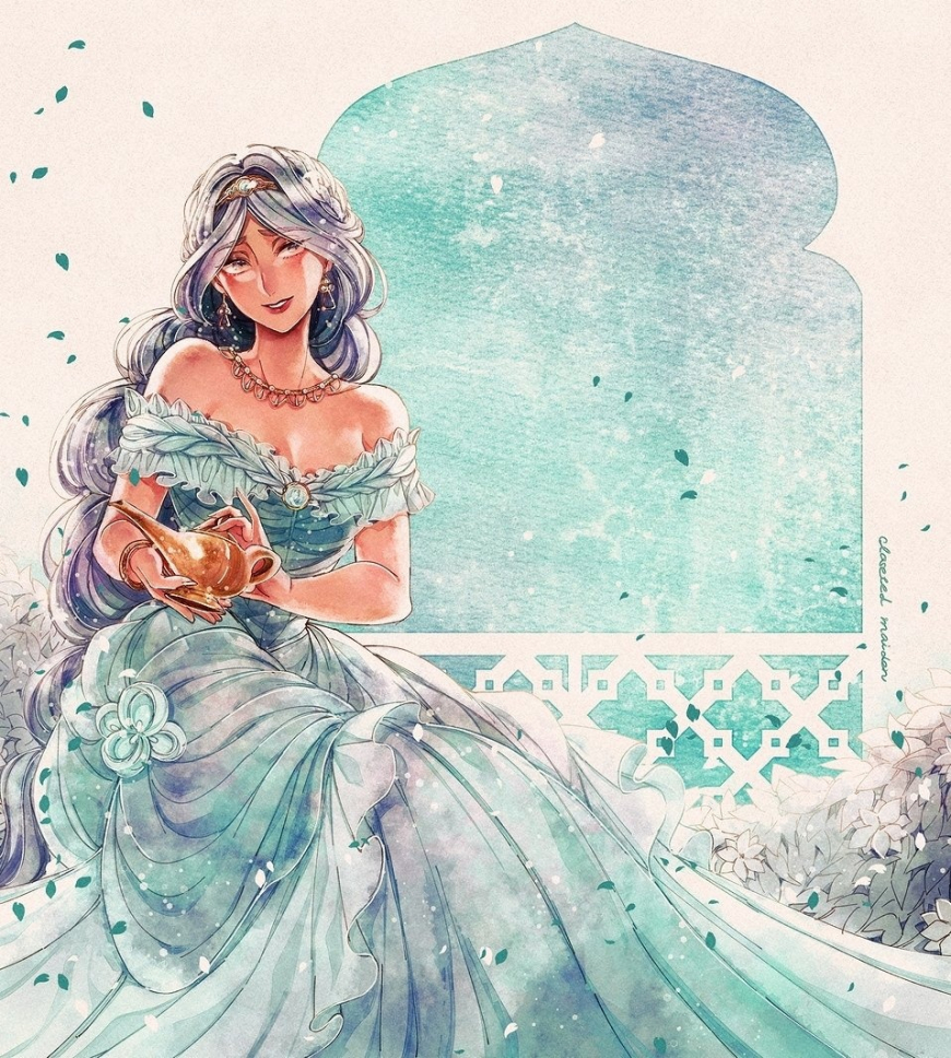 Disney Princess in ball gowns Jasmine picture