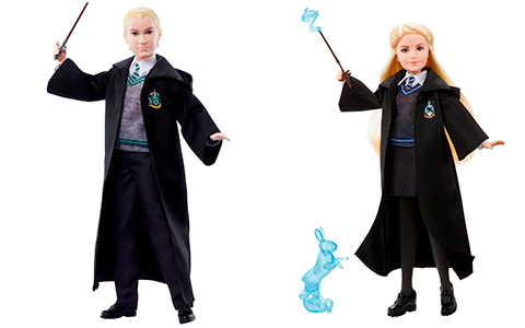 New Harry Potter dolls from Mattel: Draco Malfoy and Luna Lovegood in school outfits