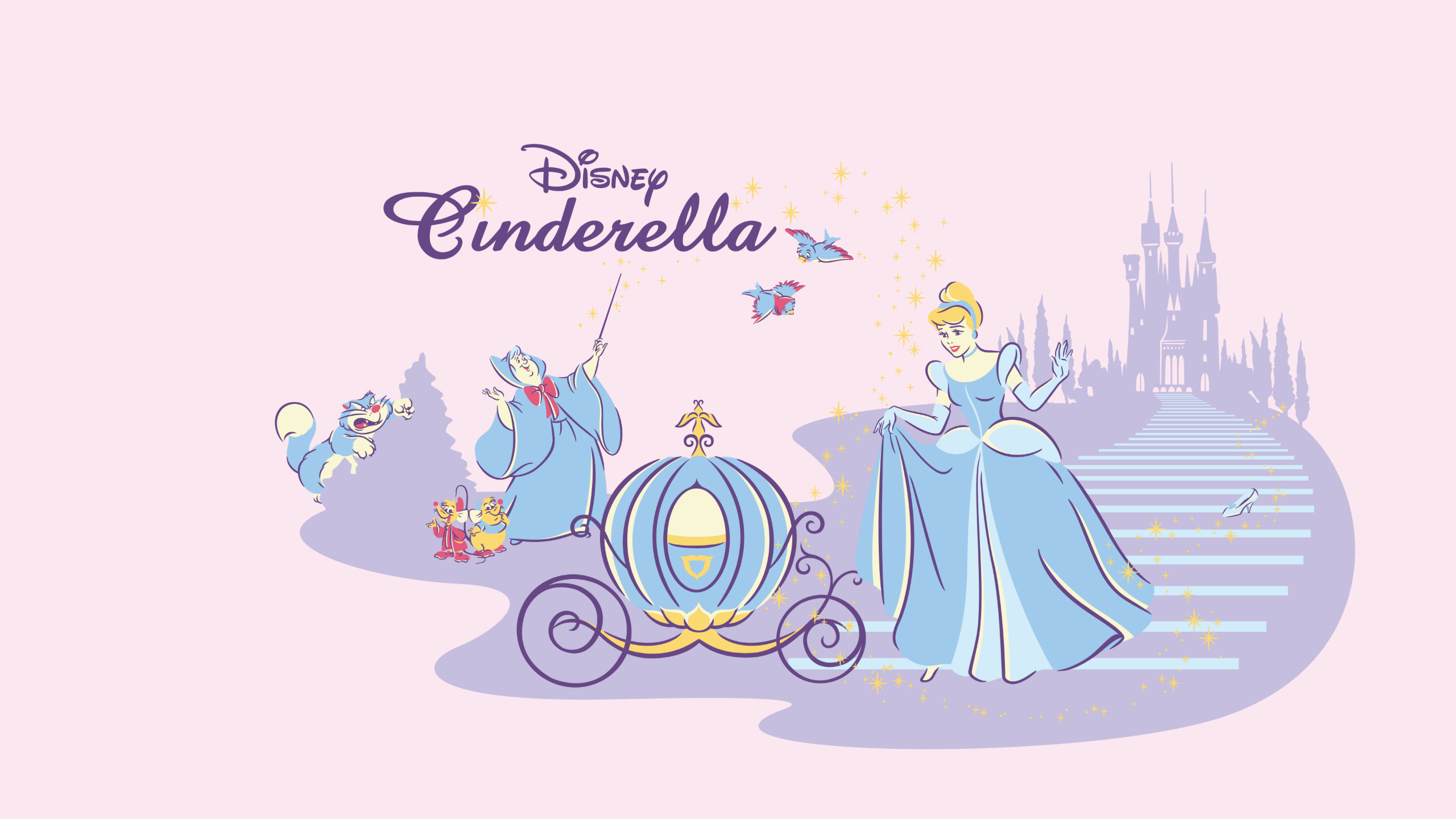 cartoon princess cinderella wallpaper