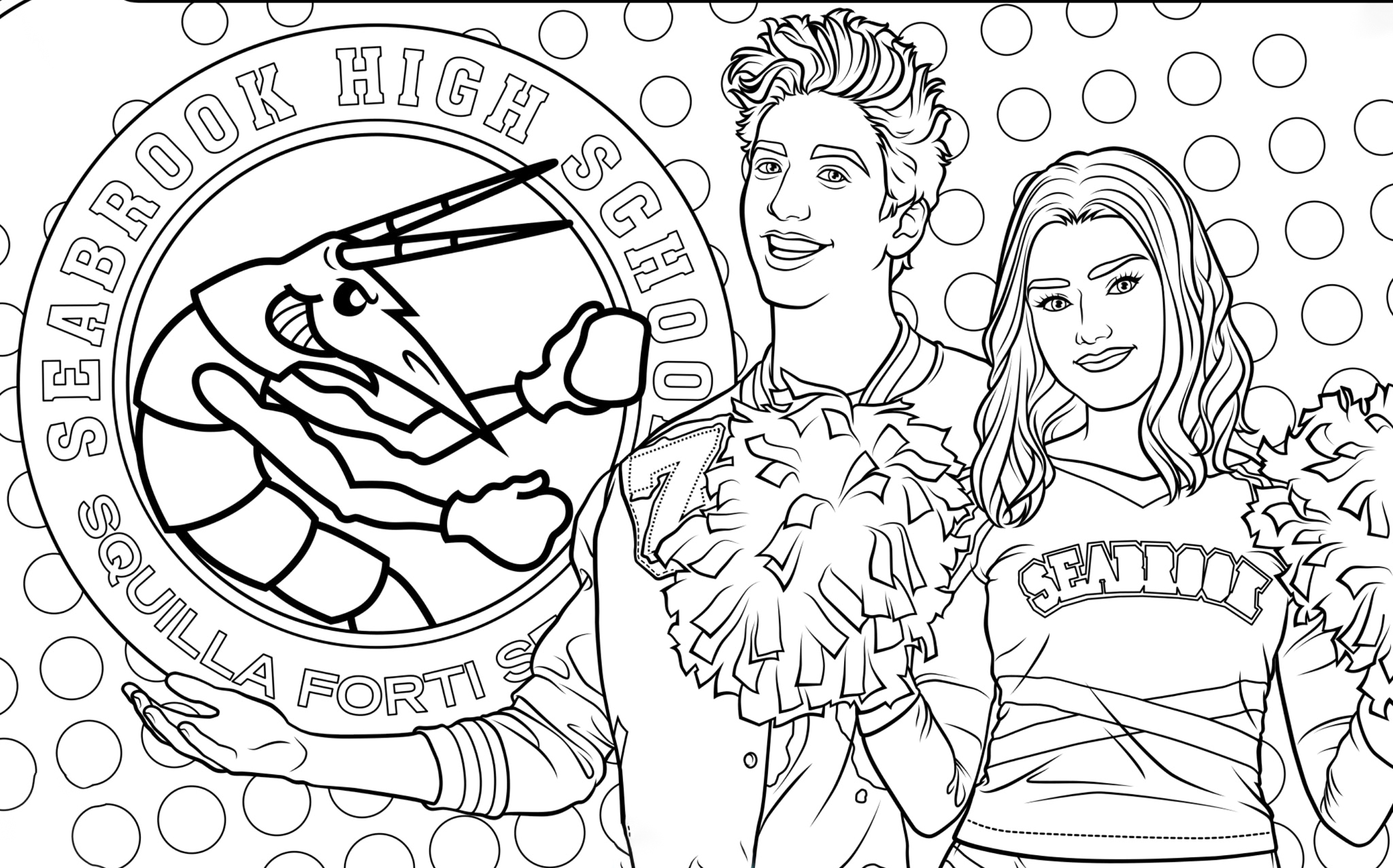 Addison disney zombies coloring pages