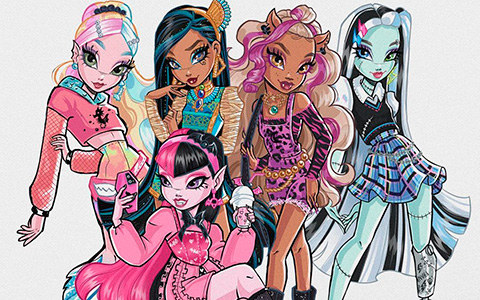 Monster High art inspired by new Monster High dolls 2022, and their new design