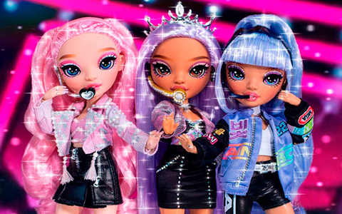 Rainbow High Rainbow Vision dolls: new music theme collection 2022 Rainbow Divas, Neon Shadow and The Royal 3