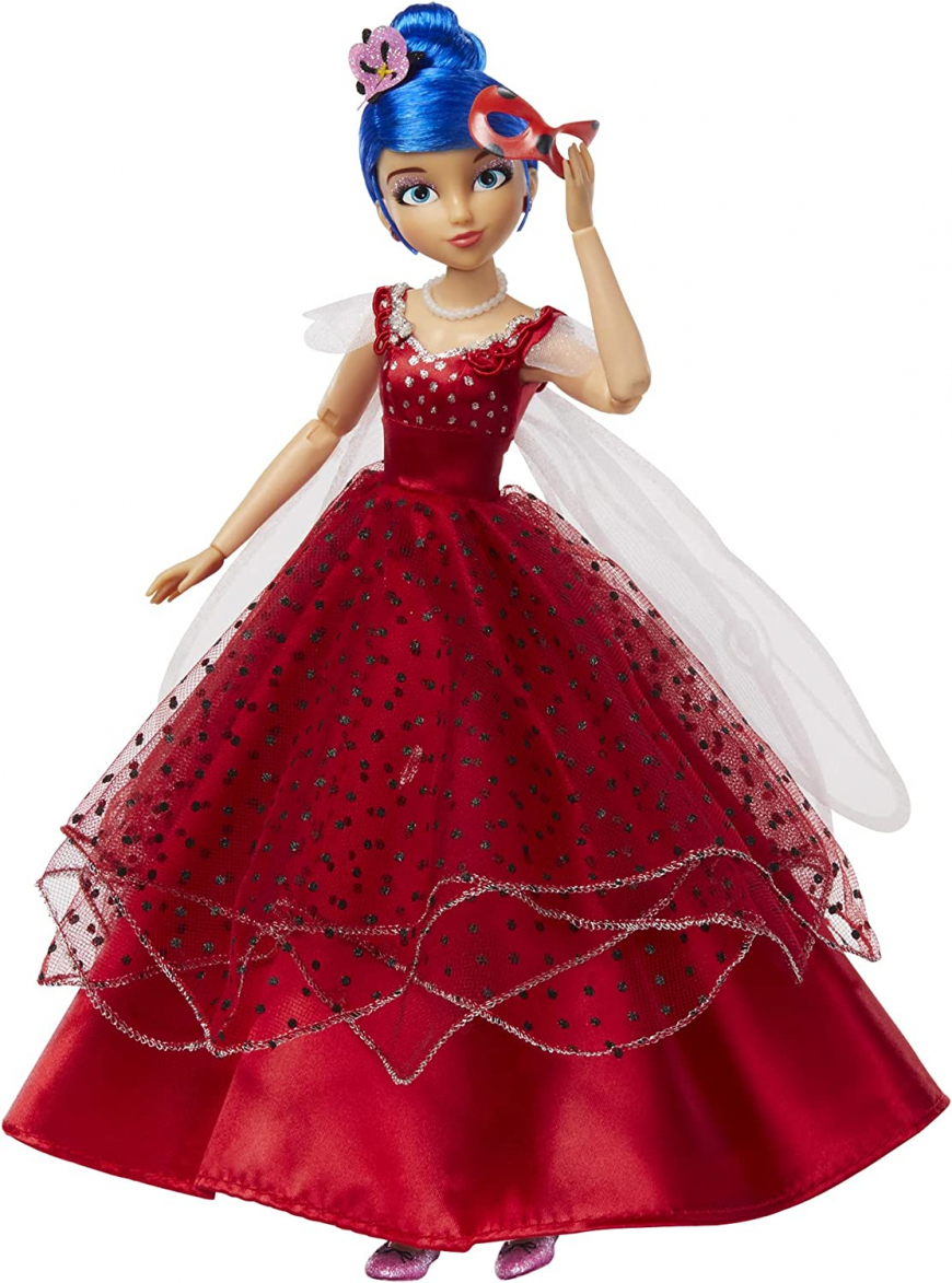 Miraculous Ladybug & Cat Noir Awakening Movie dolls: Marinette Collector fashion doll red gown with removable mask